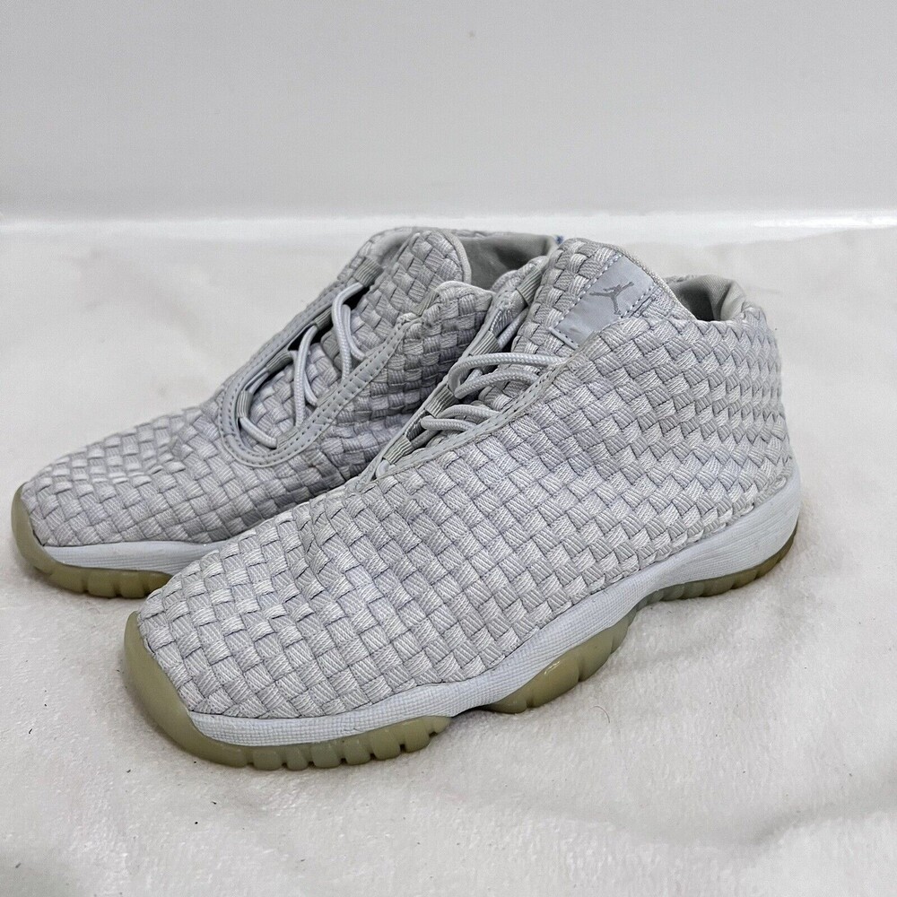 Nike Air Jordan Future Pure Platinum Low Gray Boy Sneaker Size 4 Y Braided